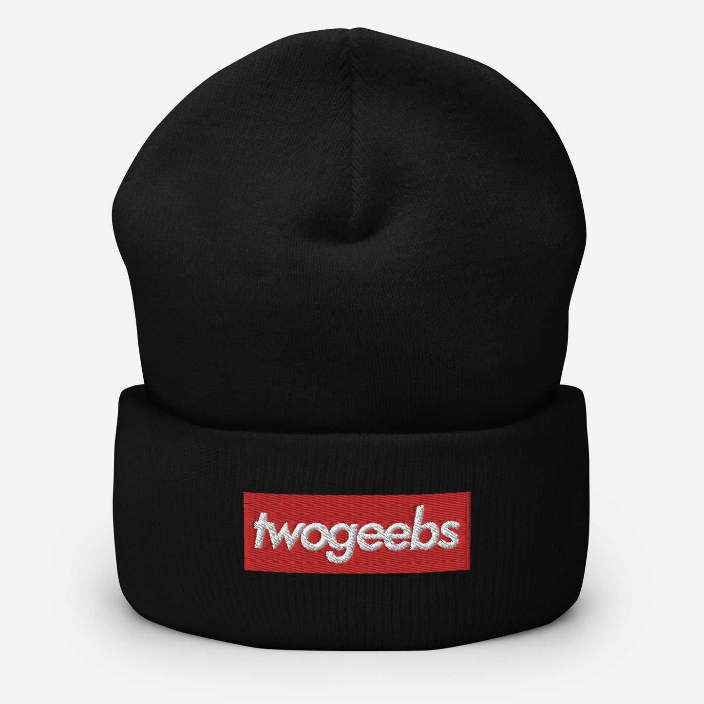 twogeebs Box Logo Cuffed Beanie