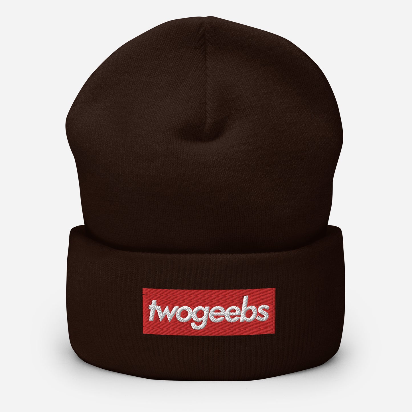 twogeebs Box Logo Cuffed Beanie