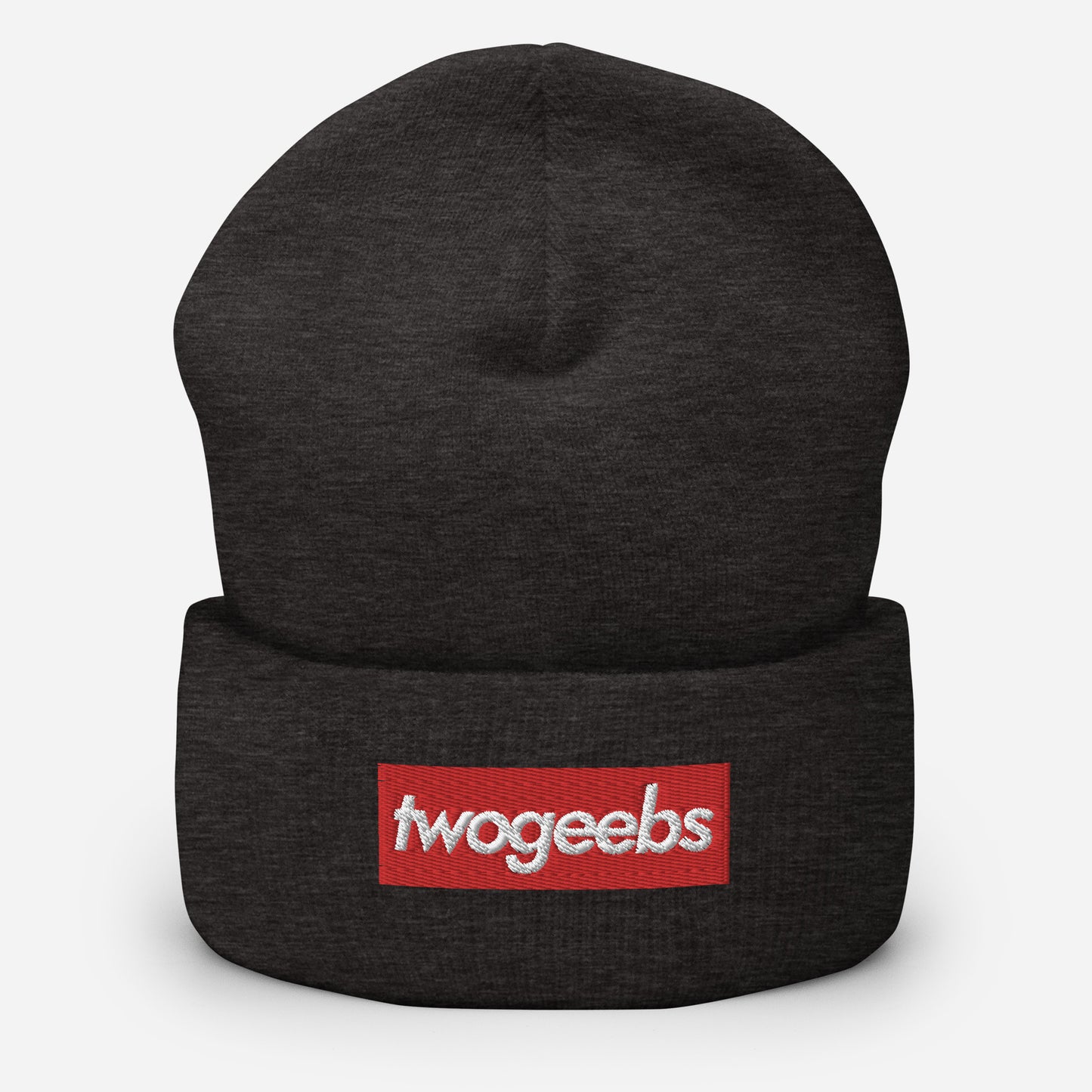 twogeebs Box Logo Cuffed Beanie