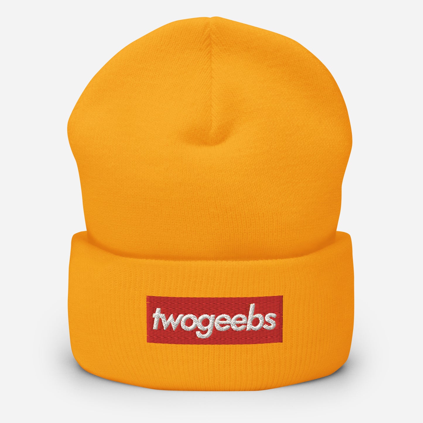 twogeebs Box Logo Cuffed Beanie