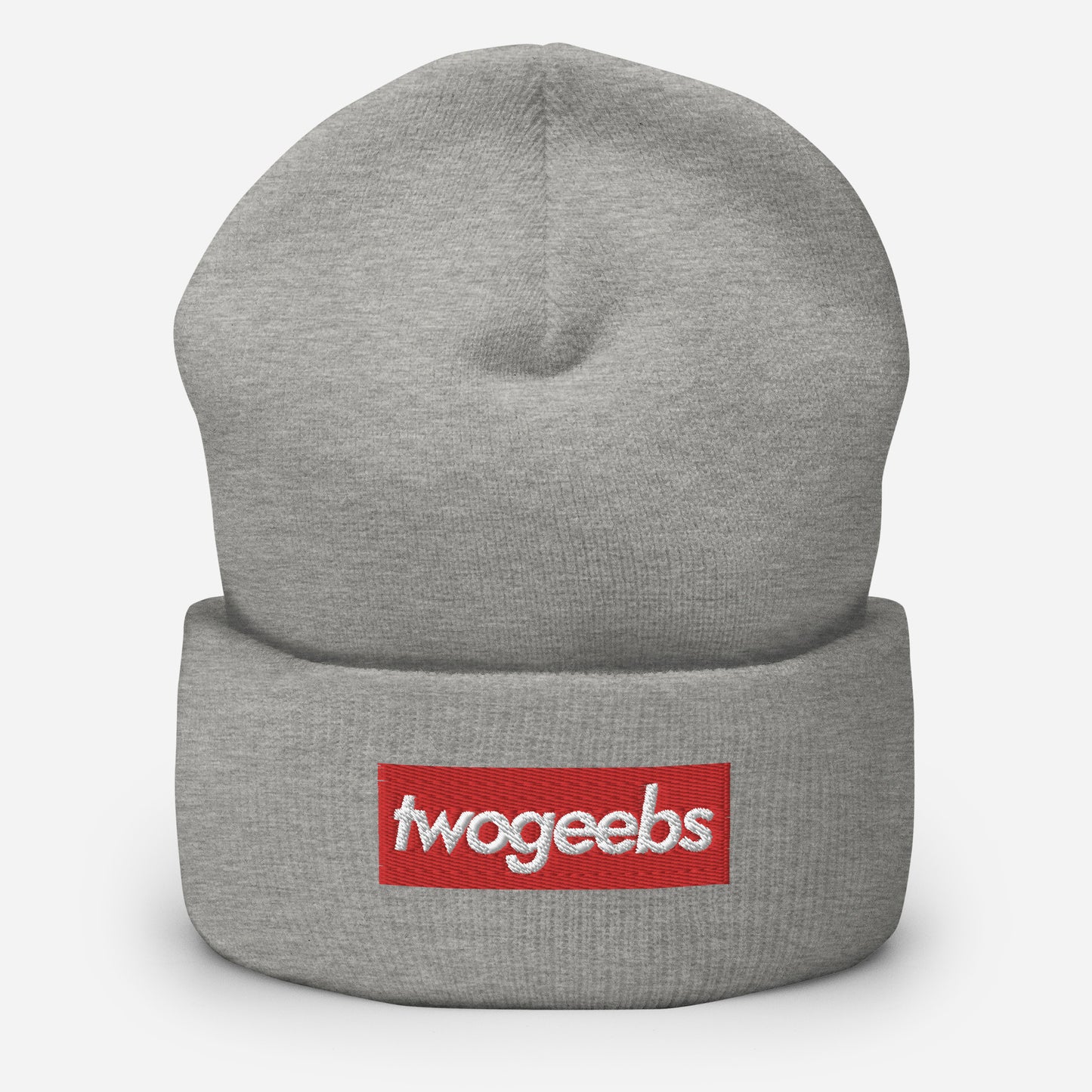 twogeebs Box Logo Cuffed Beanie