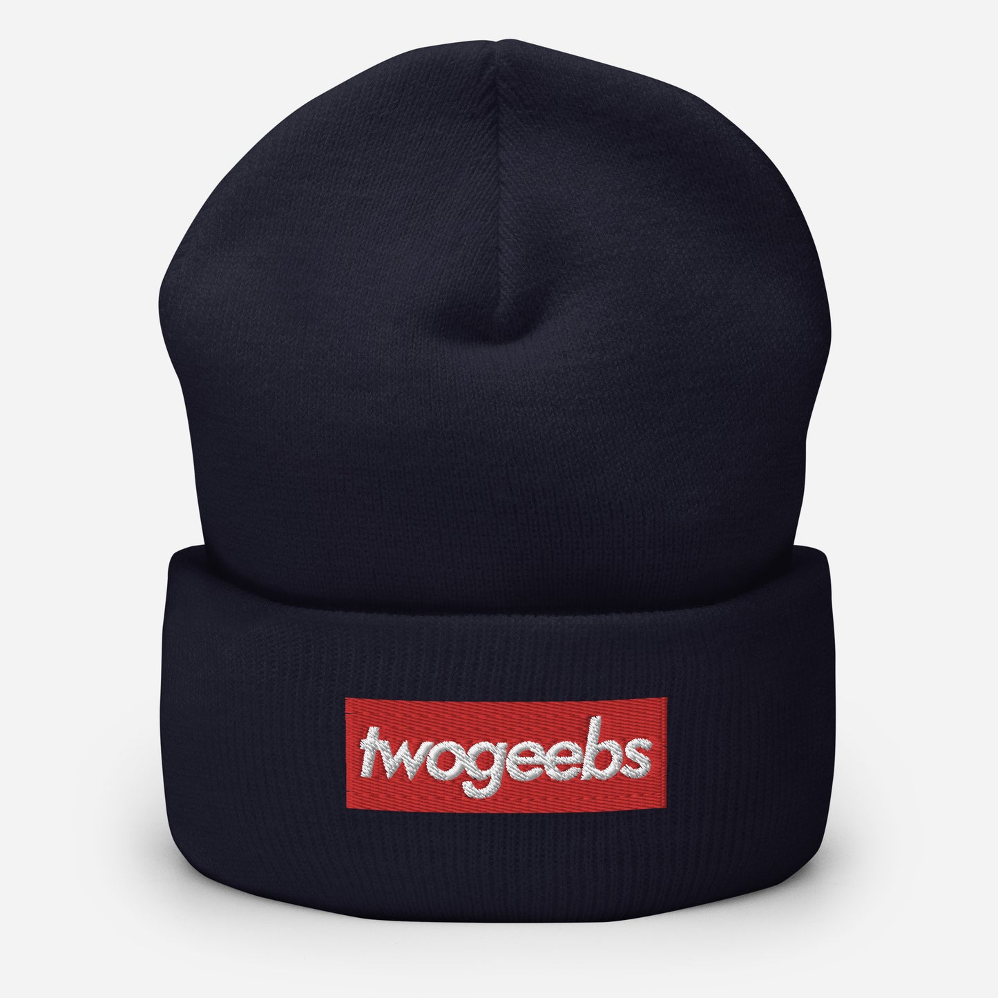 twogeebs Box Logo Cuffed Beanie