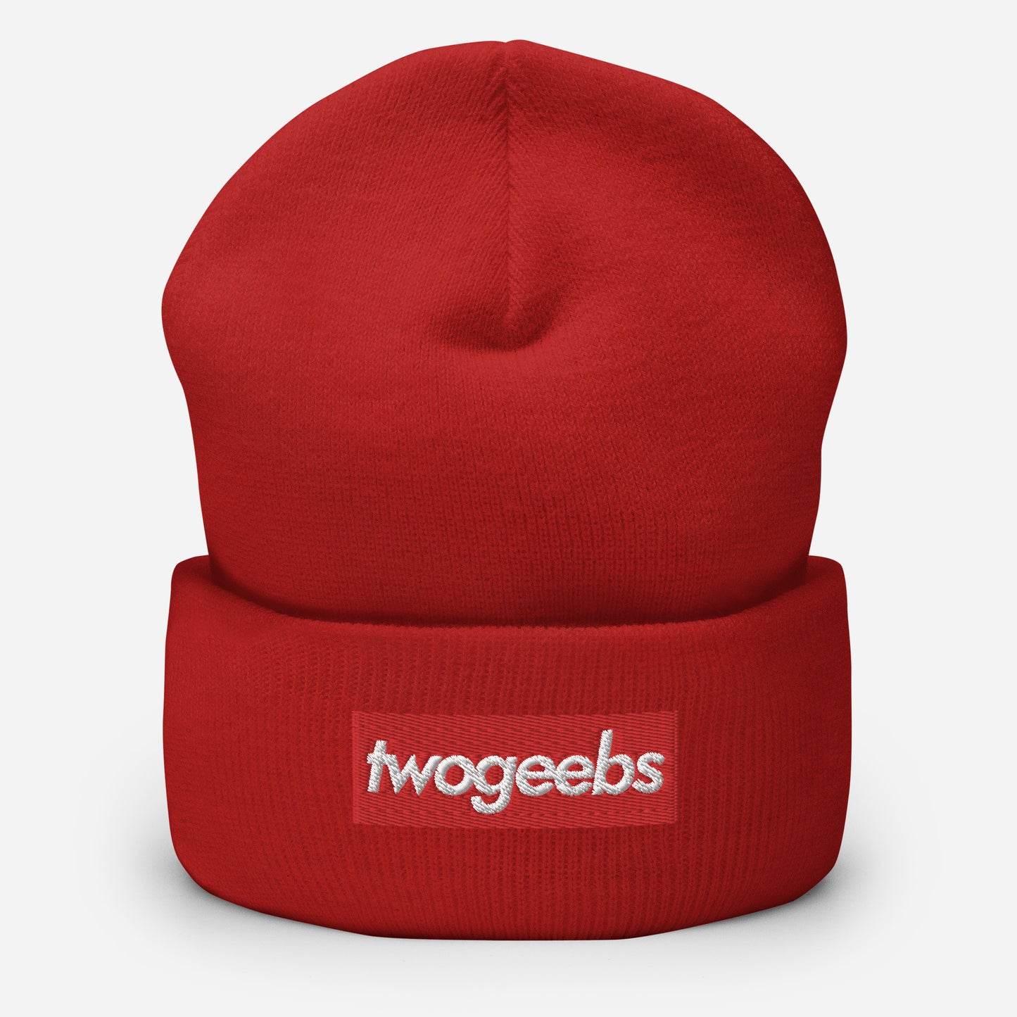 twogeebs Box Logo Cuffed Beanie