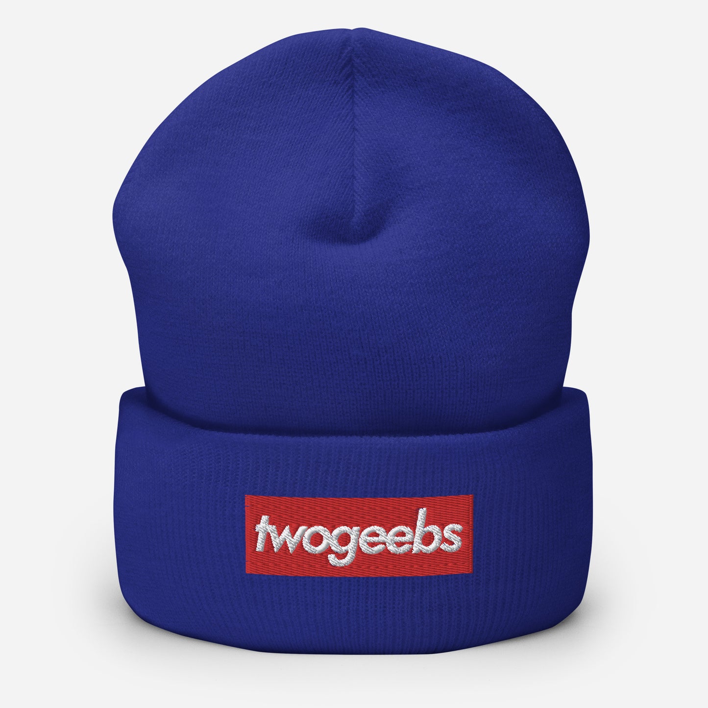 twogeebs Box Logo Cuffed Beanie