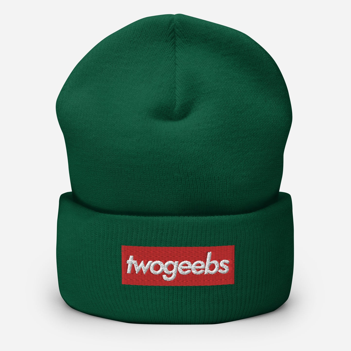 twogeebs Box Logo Cuffed Beanie