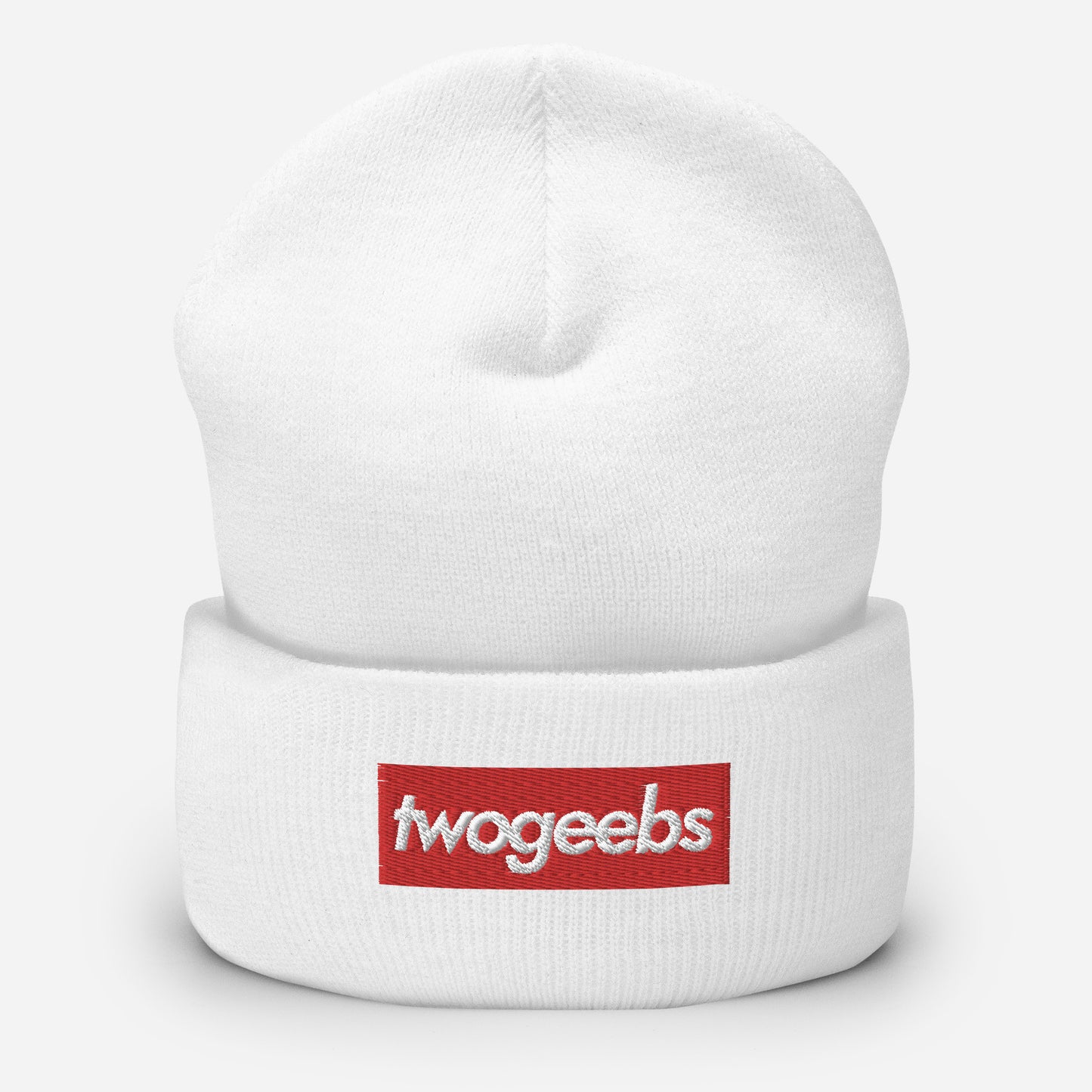 twogeebs Box Logo Cuffed Beanie