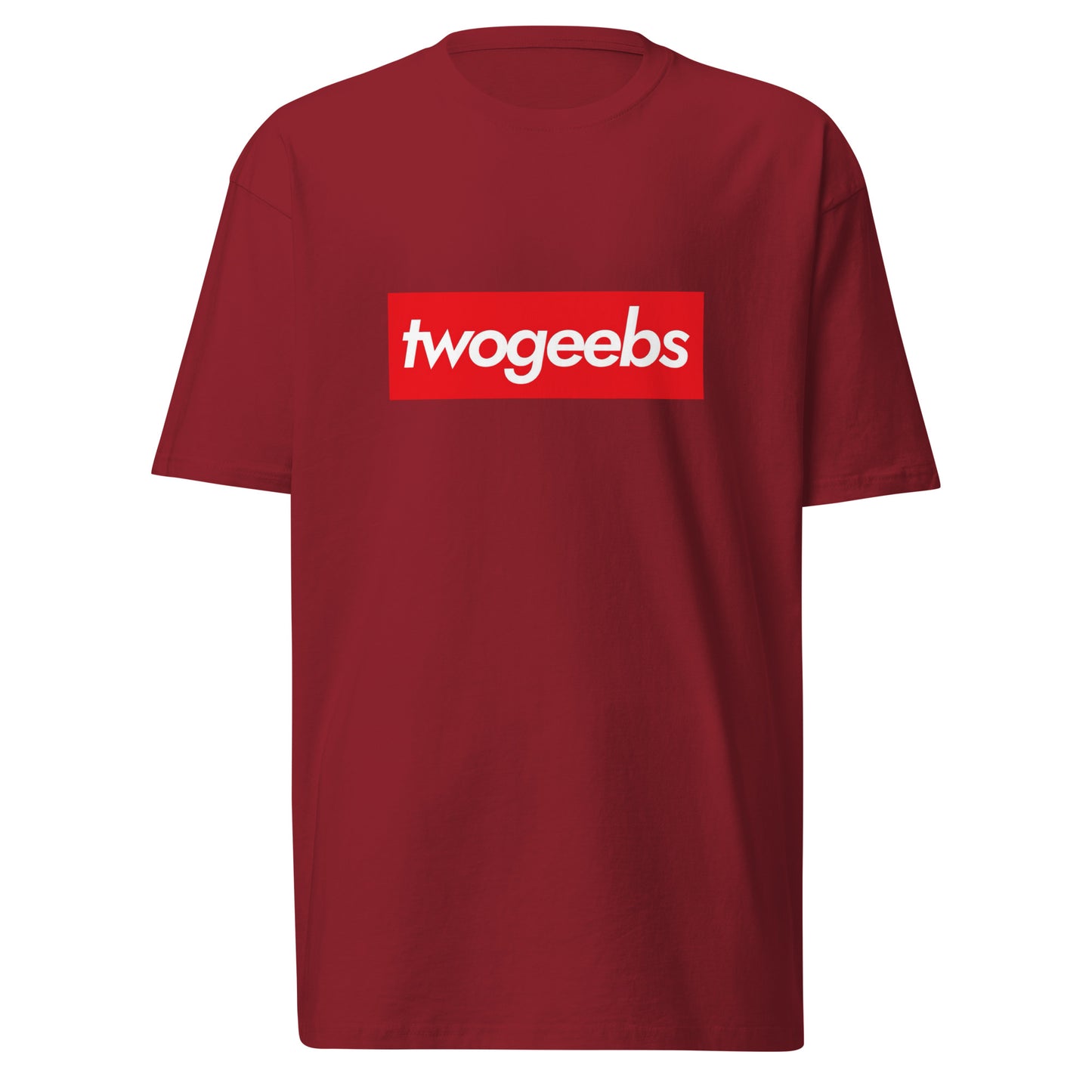 twogeebs box logo premium heavyweight tee