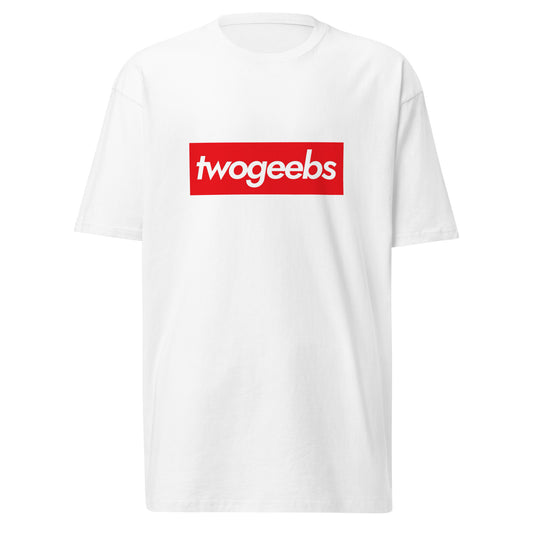 twogeebs box logo premium heavyweight tee